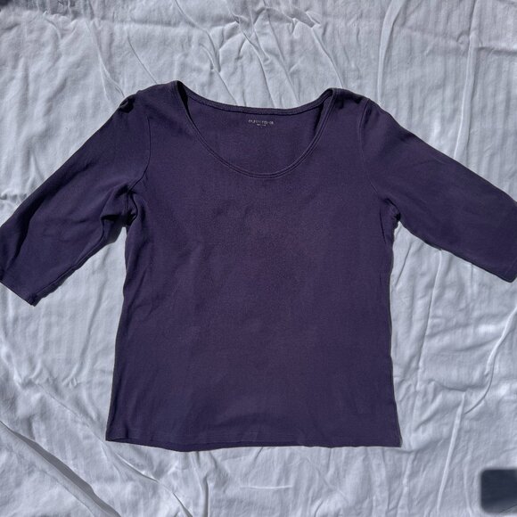 Eileen Fisher Tops - Purple Eileen Fisher Organic cotton half sleeve shirt